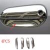 Chrome ABS Car Side Door Handles Cover Trim Decor For Honda Fit Jazz 2008-2013