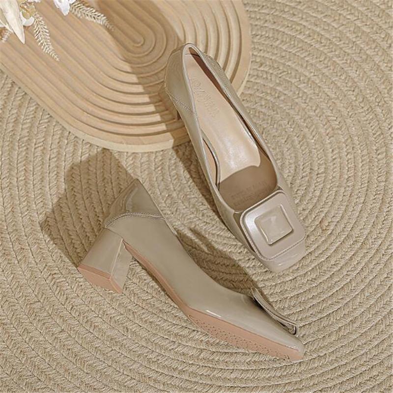 Fashion Spring Summer 2024 Fashion Elegant Concise Women High Heels Sandals Genuine Leather Pumps Party Office Prom Shoes Woman
