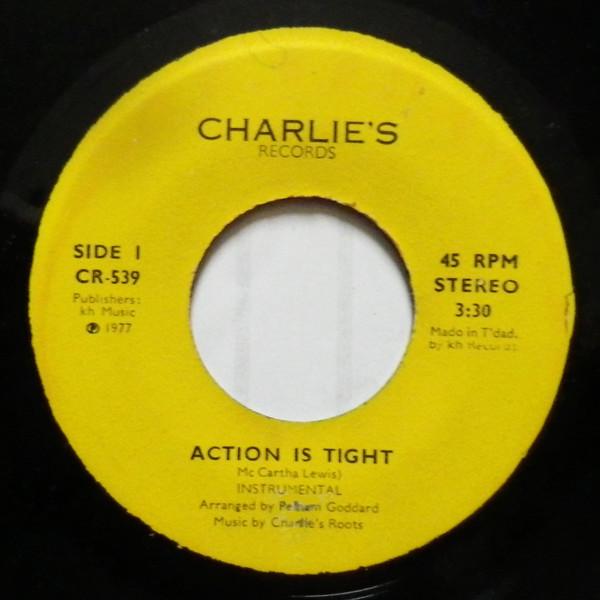 

7-дюймовая пластинка CHARLIES ROOTS CALYPSO ROSE Action Is Tight Give More Tempo CR539 Charlies Recor 1977 Тринидад Регги Ска Даб Б/у