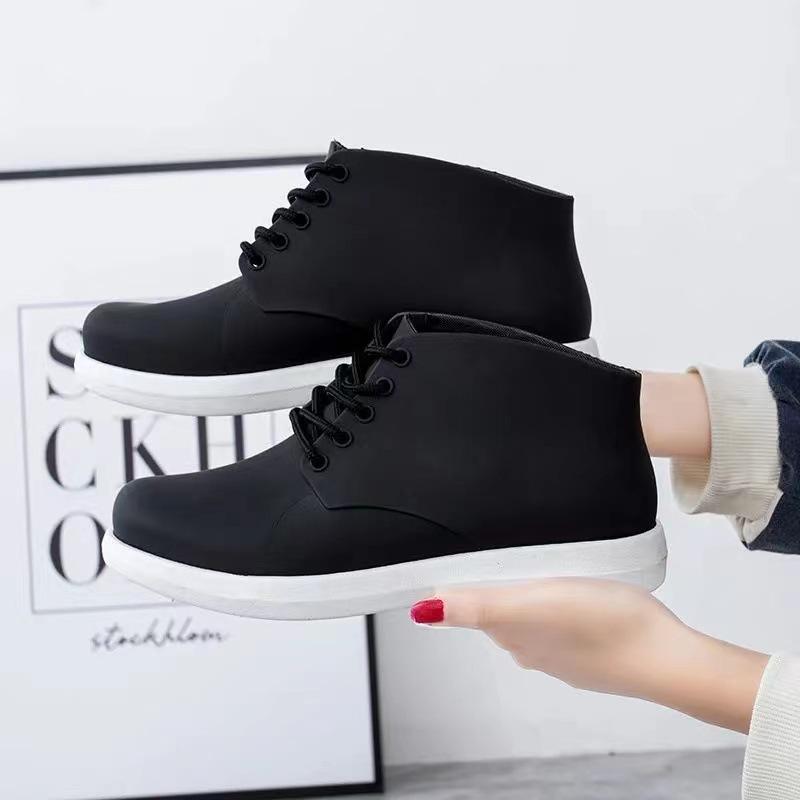 Adult rain shoes women's kitchen non-slip shoes wet and dry women's rubber shoes waterproof rain boots women's fashion thickened