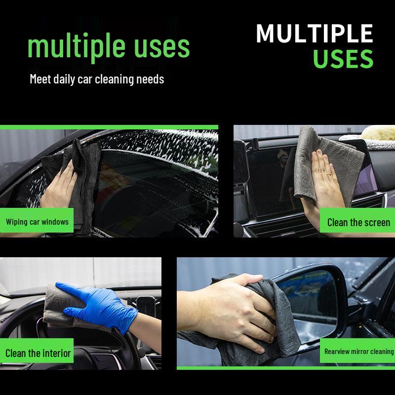 50x50 Large Glass Cleaning Cloth - Thick, Water-Absorbent, Dust-Removing Towel for Cars