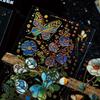 Zaomou 3D Gold Stamping Floral Language Stickers - Jinghong Retro Series for DIY Journals