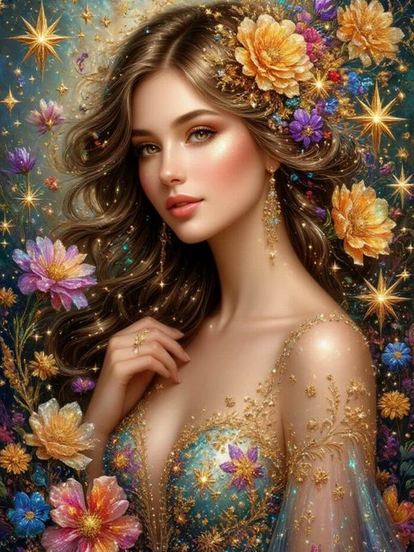 Diamond Painting New Collection Sexy Women Flower Diy Full Rhinestone Embroidery Girl Mosaic Cross Stitch Kits Wall Decor