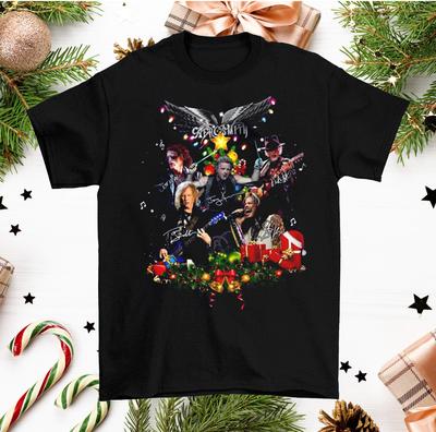 Aerosmith Band Christmas Rock And Roll Unisex T-Shirt All Size S To 5XL TP724 Unisex T-Shirt