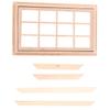 1:12 Puppenhaus Miniatur Tür Fenster 12 Gitter Quadratische Fenster Modell Haus Dekoration