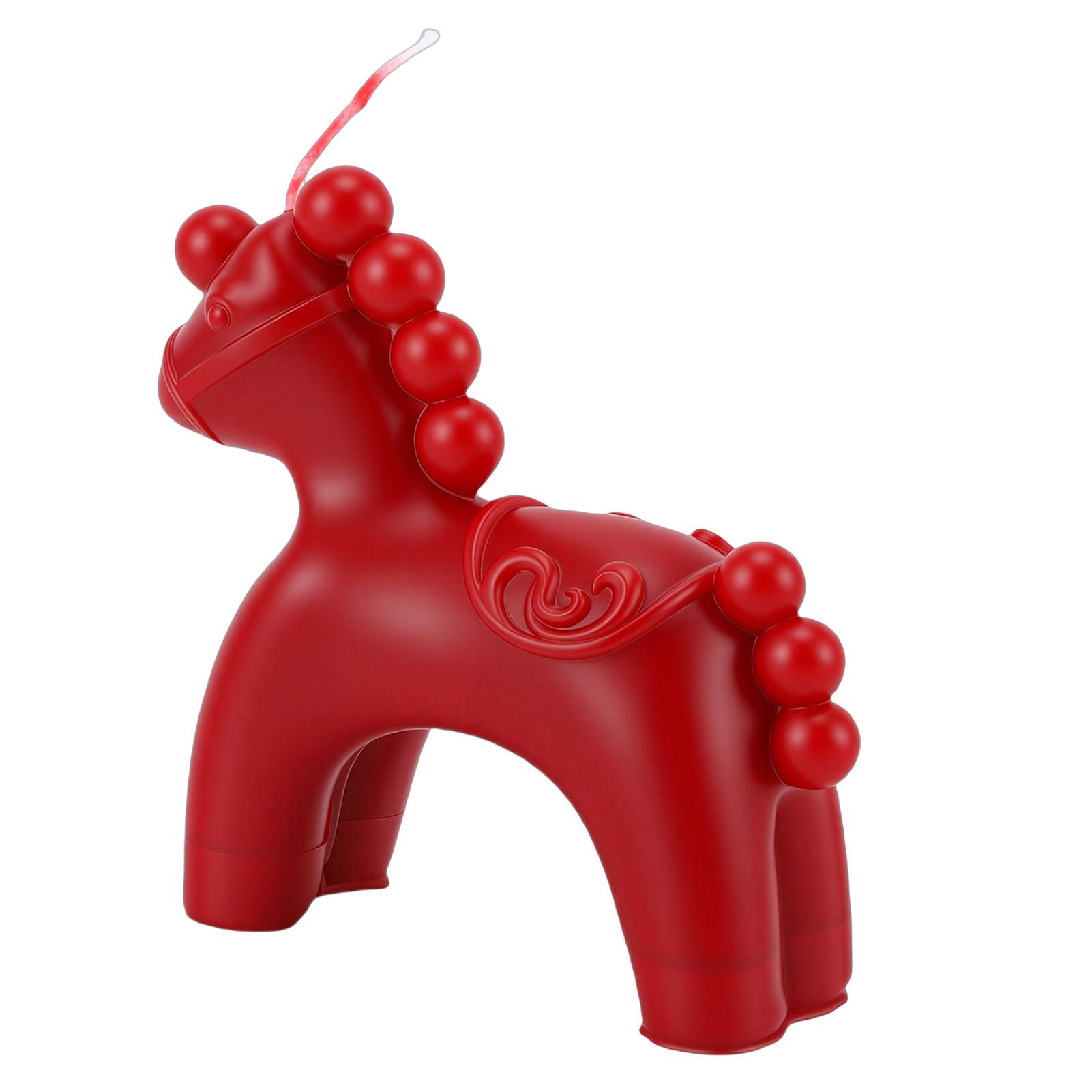 Scented Candle 80% Paraffin Wax 20% Soy Wax Red Horse Shape Aromatherapy Candle for Home Ornament Present