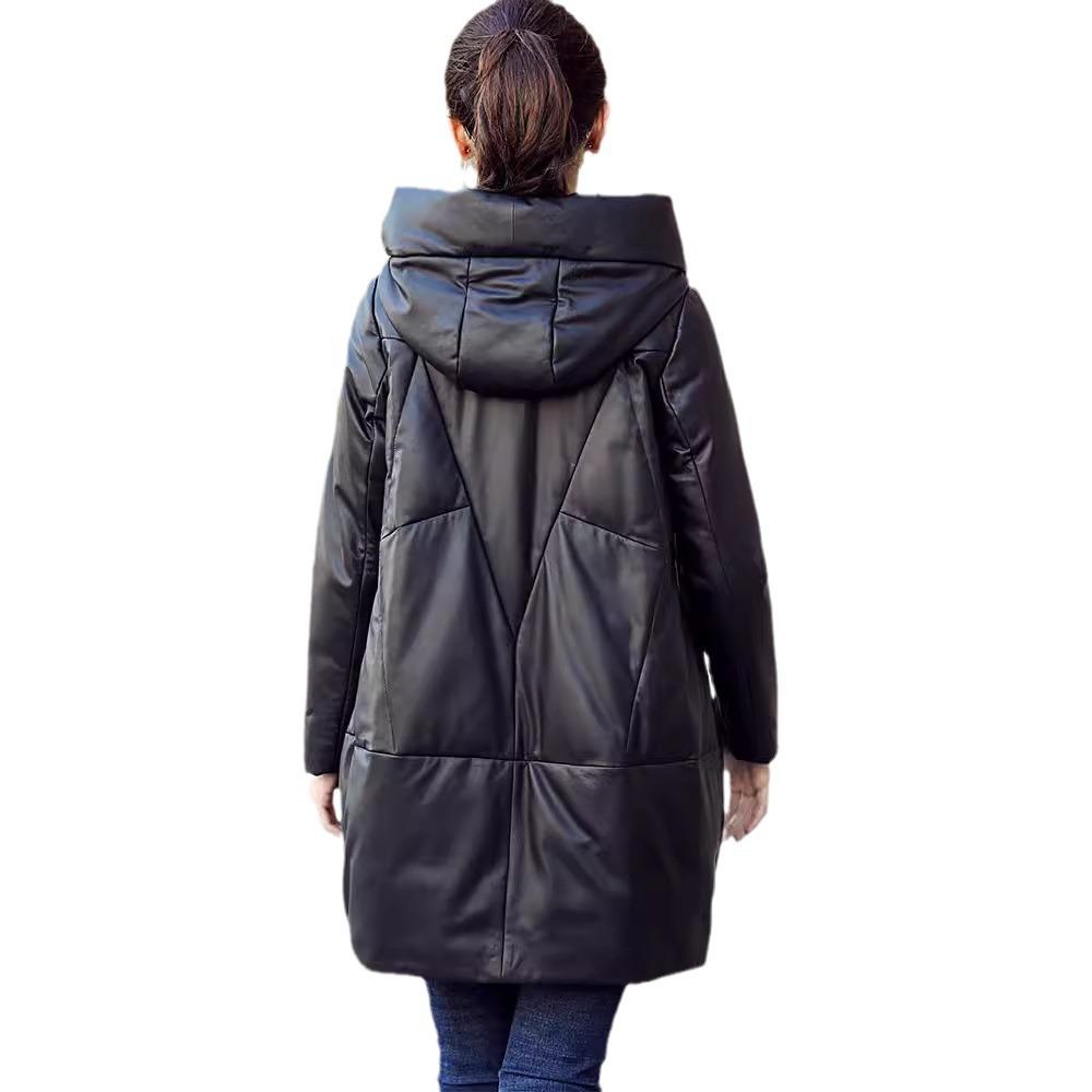 New First-layer Sheepskin Winter New Style Genuine Leather Down Jacket for Women Mid-length Sheepskin Jacket