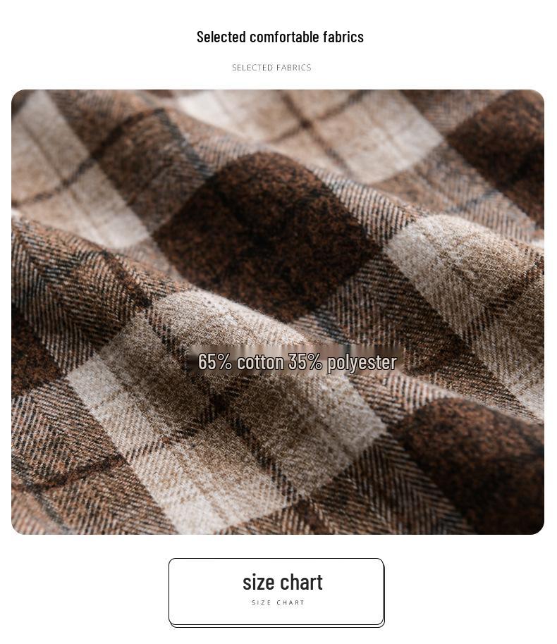 Autumn 2023 Men's Retro Plaid Long Sleeve Shirt - Loose and Comfortable