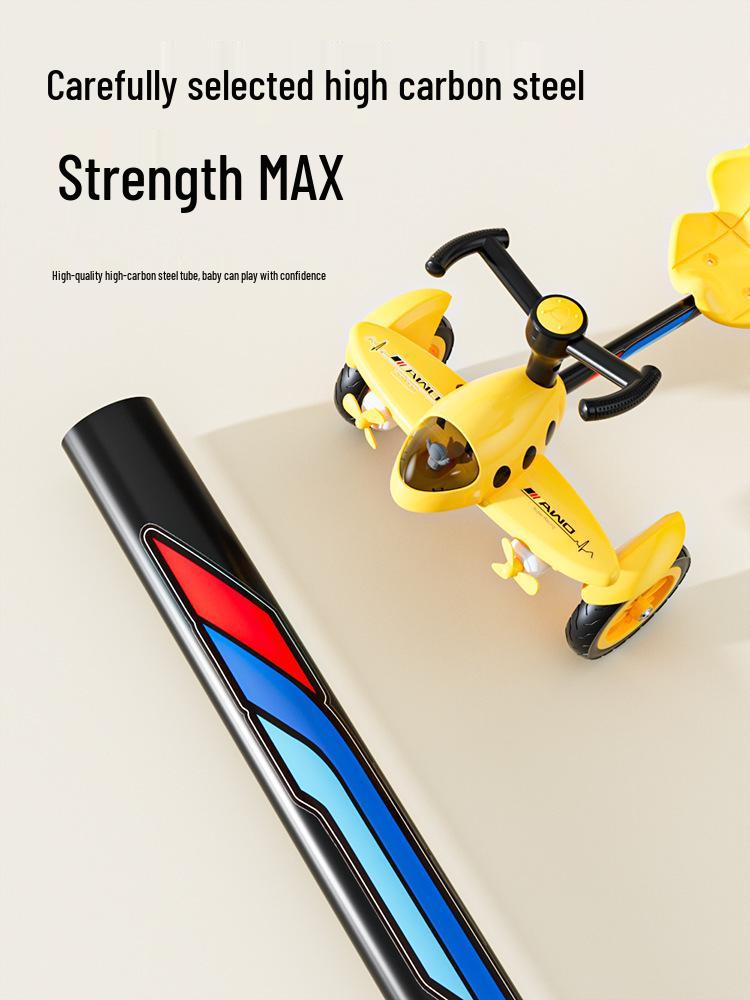 Kids' Pedal-Powered Airplane Trike: Drift, Slide & Rotate for Ages 3-6