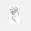 Rose Muse Side Face Tattoo Sticker, Waterproof And Long-Lasting, Thin Line Plant Butterfly, Girl Calf Tattoo