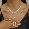 Luxury High-End Sparkling Rhinestone Necklace, Women'S Versatile Two-Piece Necklace