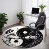 1pc Wolf YinYang Office Round Area Rug, Under Office Chairs Bedroom Living Room Home Decor, Room Deco, Available In Various Sizes L1024356