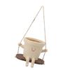 Swing Face Planter Pot Resin Cute Decorative Hanging Face Plant Pot Flower Pot for Indoor Outdoor