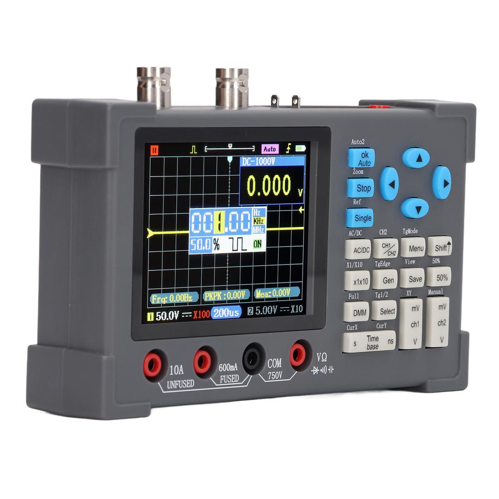 Digital Oscilloscope 3 in 1 Multimeter Signal Generator 120M 250MSa s 3.2in Display 2 Channel