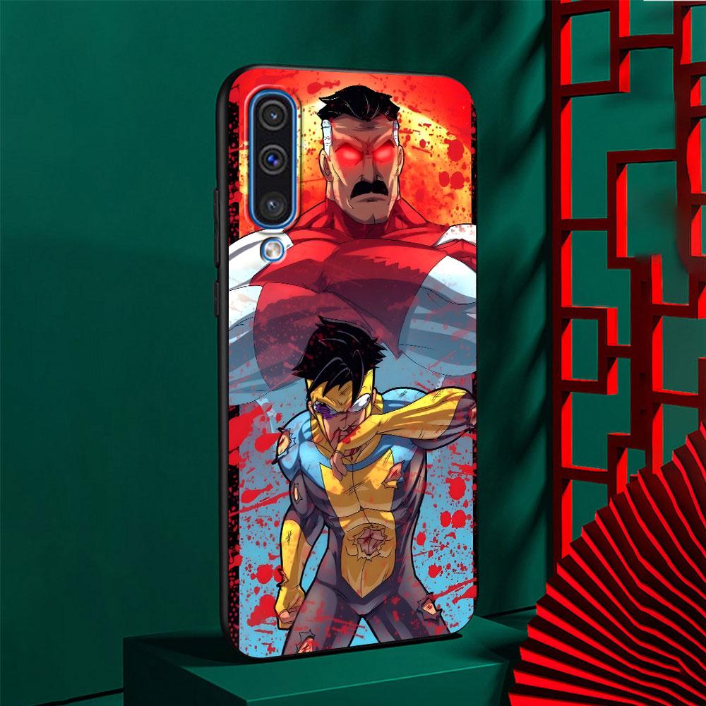Invincible Case for Samsung Galaxy A10s A50 A50s A02s A03s A20 A30 A20e A70 A70s A20s A30s A10 A40 A04 A04s Black Phone Cover