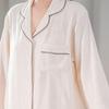 Mao Ma Sha Damen Pyjama-Set, Langarm, Lange Hose, Strickjacke, Große Größen, Revers-Design, Für Zuhause oder Draußen, Frühling/Herbst.