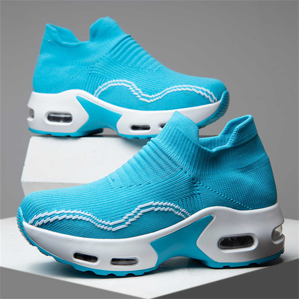 Blue Laceless Heel Women Shoes Boots Shoes Heel For Designer Sneakers Womens Sports Trnis Model Cheaper Comfort Beskets