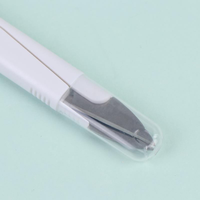 Folding Spring Loaded Scissors Portable Mini Sharp Cutter Spring Loaded Safety Cover For Home Student Sewing Craft Cutting
