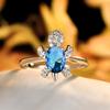 Hot Selling Fashionable White Diamond Turtle Ring Couples Simple Index Finger Ring Accessory