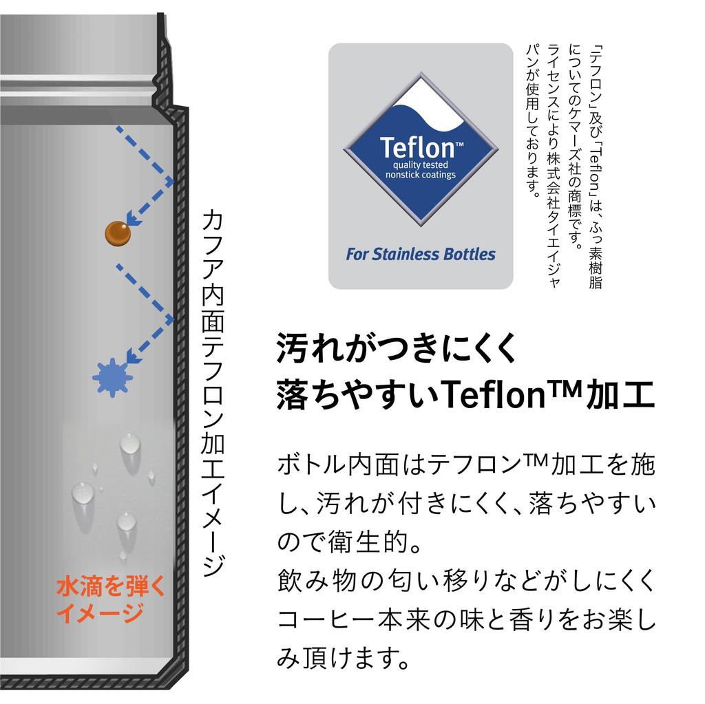 QAHWA Coffee Bottle Pale Direct Vacuum Enjoy the Taste and Aroma of CB Japan 2, 410ml, Green, Drinking, Insulated, Dual-Layered Construction,
