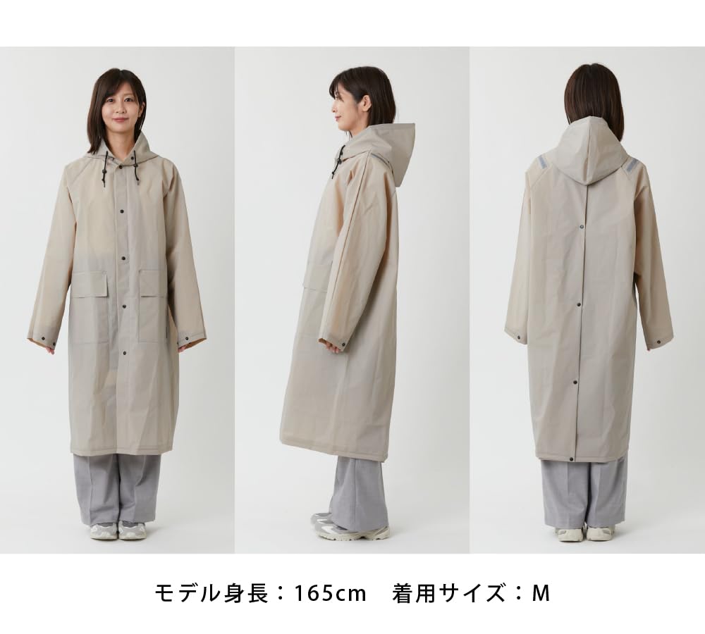 backpack long for commuting to work or EVA raincoat [Ametohare] Raincoat, compatible, length, school, AH-303 bag-in (mint green, M)