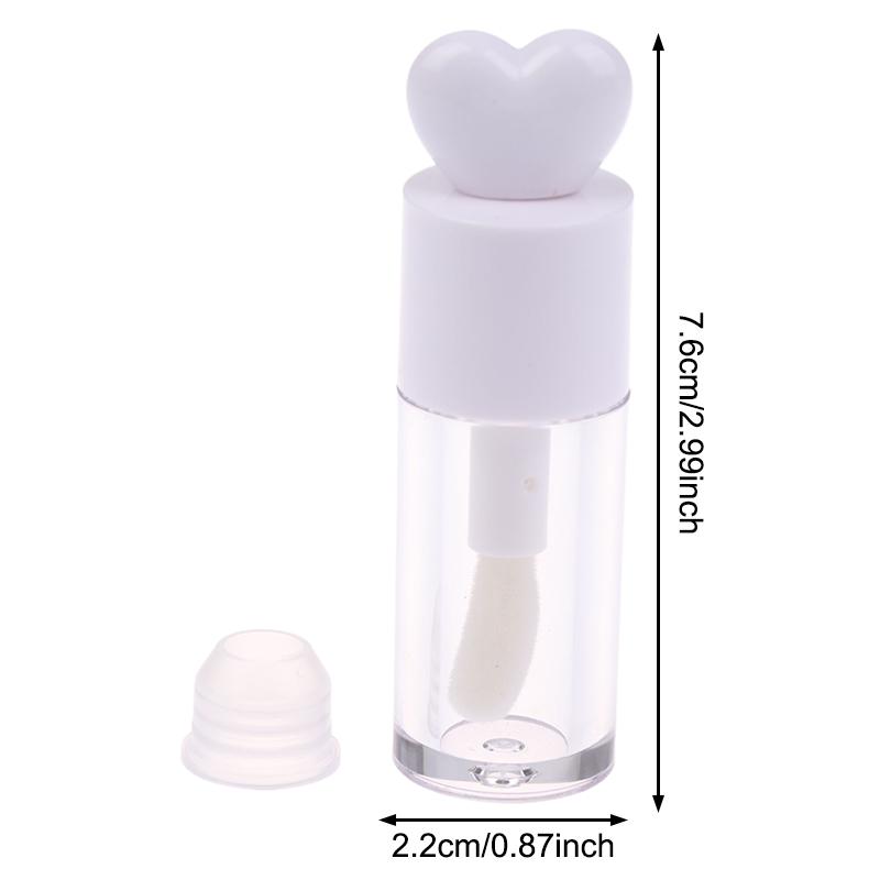 4Ml Lip Gloss Tube Matte Transparent Thick Rod Large Brush Head Empty Bottle Lips Glaze Container Makeup Packaging Material