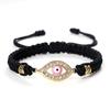Cross-Border Alloy Bamboo Evil Eye Bracelet: Starry Eyed Woven Couple Bow Design