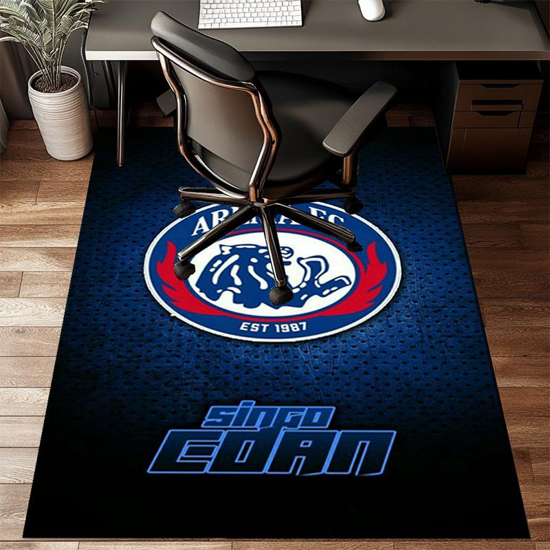 Arema Football club Printed Office Carpet Chair Cushion Entryway Rug, Rugs for Living Room, Bedroom Christmas gifts
