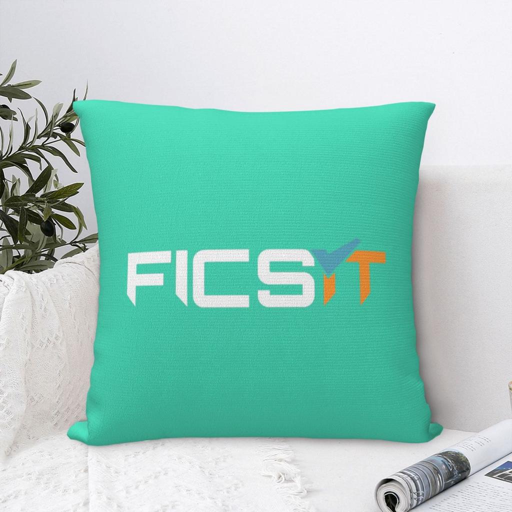 FICSIT Satisfactory Logo Square Pillowcase Cushion Cover Pillow Case Throw Pillow Cover for Home Bedroom Car