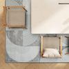 Modern Grey Rug with Graphic Patterns 160x230