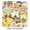 50-Piece Banana Style Waterproof Stickers Set for DIY Water Bottles and Journals