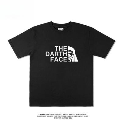 THE DARTH FACE Star Wars Fun Short Sleeve T-shirt Summer Pure Cotton Half Sleeve Trendy Niche Design