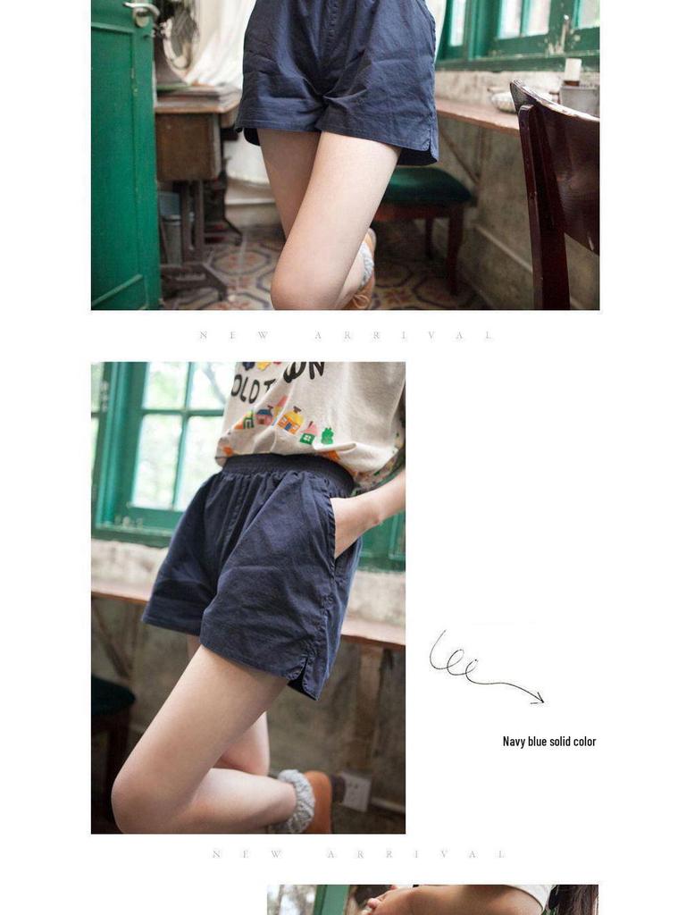 Women's High Waist Cotton Casual Korean Style Wide Leg Shorts - Trendy Summer Sports Hot Pants
