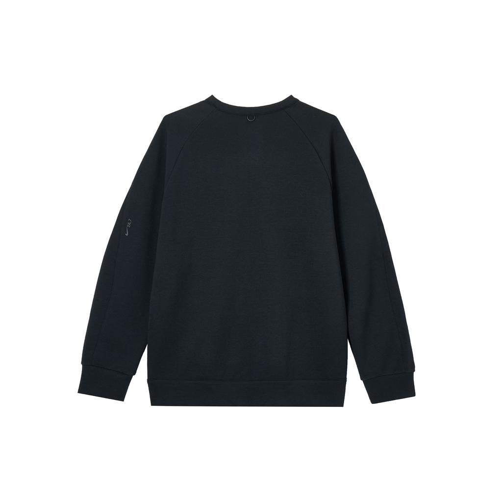 Nike Felpa casual semplice a maniche lunghe con scollo rotondo serie Dri-Fit 24.7 Uomo felpa Nero Grigio Fumo Scuro HQ6965-010
