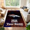 Denver Broncos Logo Customized Name Area Rug Suitable for Foyer Study room Decorate room Dining Room Anti-slip Rug Decorate Offices
