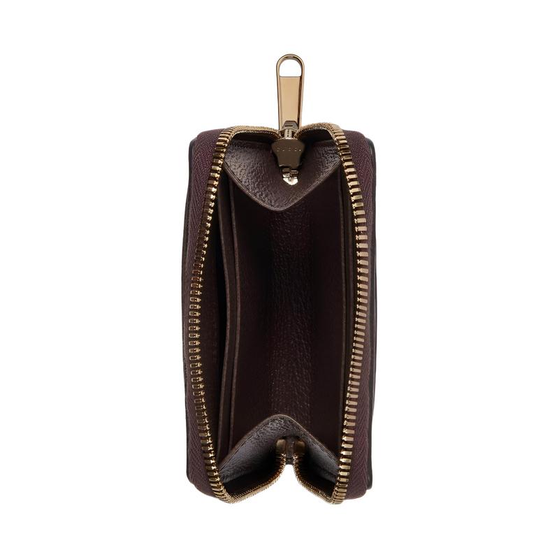 Gucci Ophidia Double G Logo design light gold hardware accessories canvas coin purse women's beige and brown
