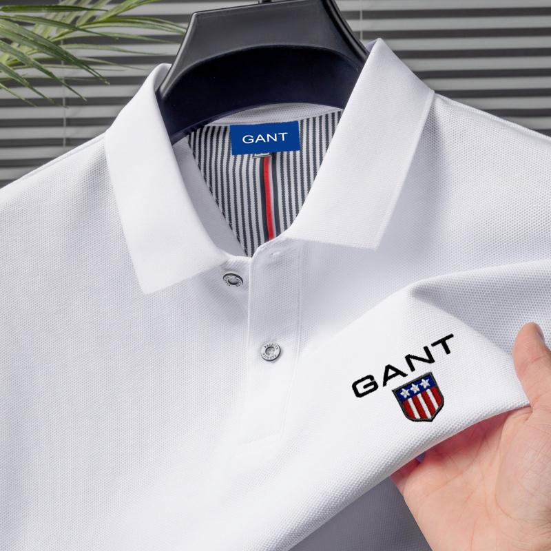 

GANT Summer Men s New Embroidery Solid Color Pure Cotton Loose Business Casual Polo Shirt XXL темно-синього кольору