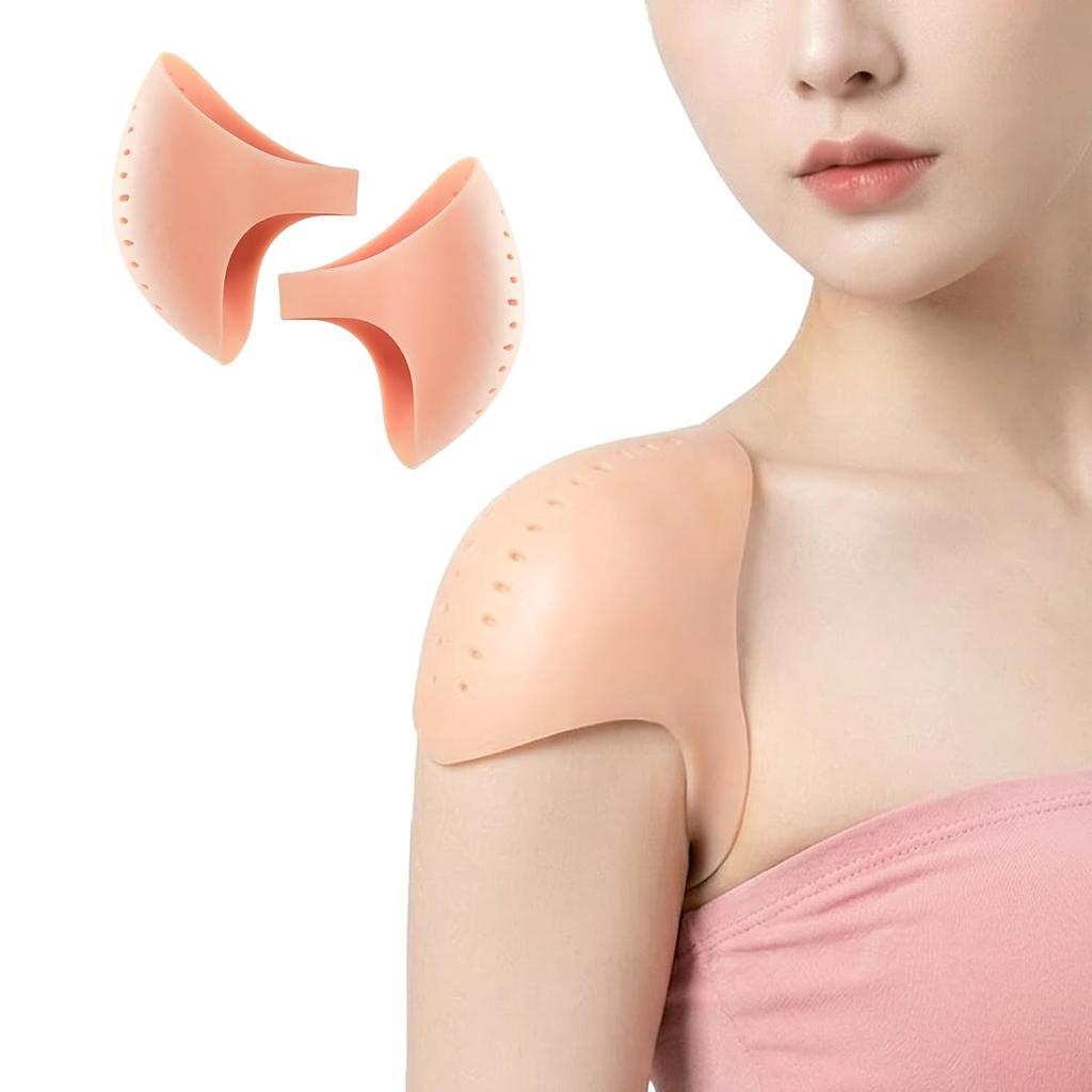 OOKIIMIMI Shoulder Pads Supporter Silicone 1 Pair Sloping Shoulders Non-Adhesive Solutions Slip Prevention Summer Use Breathable Reusable Unisex Daily