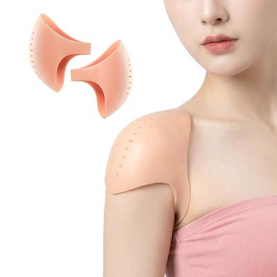 OOKIIMIMI Shoulder Pads Supporter Silicone 1 Pair Sloping Shoulders Non-Adhesive Solutions Slip Prevention Summer Use Breathable Reusable Unisex Daily