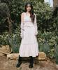 Lora Lora Lace Pintuck Long Skirt White