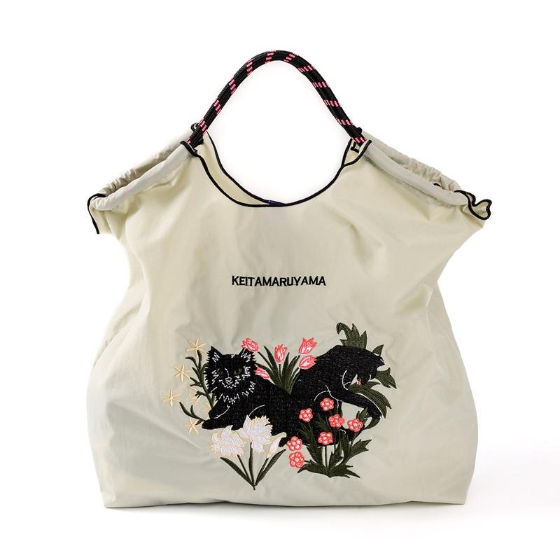 Nylon handbag bag new embroidered large capacity ball chain shoulder tide messenger tote bag