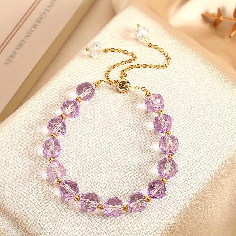 New Imitation Crystal Bracelet Fashion Shiny Stone Beads Elasticity Rope Strand Bracelets For Women Jewelry Gifts