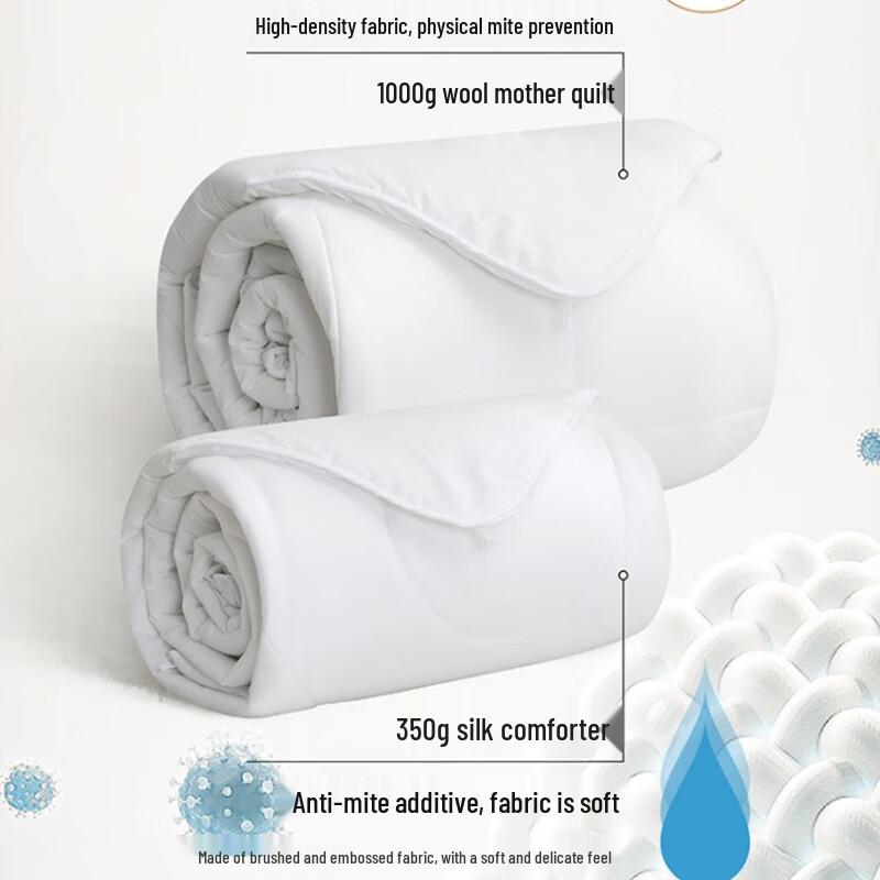 LUOLAI Silk Wool Antibacterial Four Seasons Mother-Child Quilt