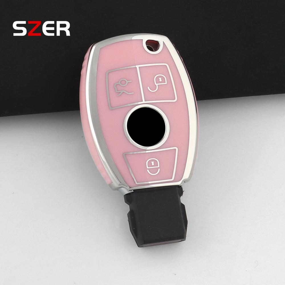 TPU Car Remote Key Case Cover Shell Holder Fob For Mercedes Benz A C E S G Class GLA CLA GLK ML GLC CLS W204 W176 W212 W463 W205 SL6