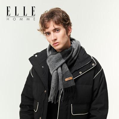Men's 100% Wool Plaid Scarf