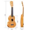 21-Inch Natural Wood Children's Ukulele Four-String Guitar Instrument