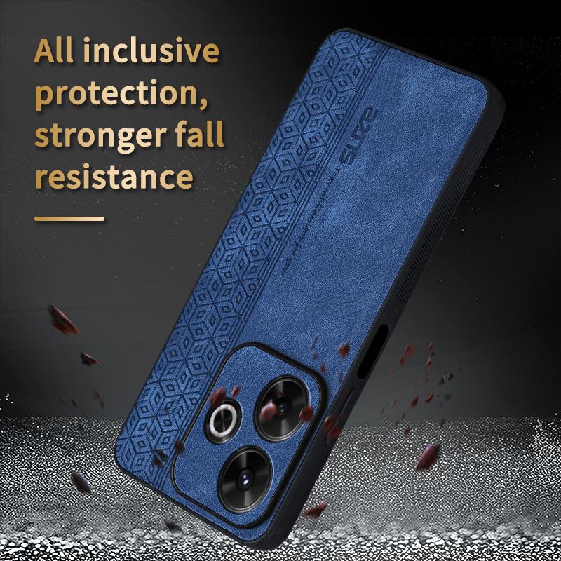 AZNS For Xiaomi Redmi 13 5G/13 4G/Note 13R 5G Case Non-Slip Leather+TPU Phone Cover