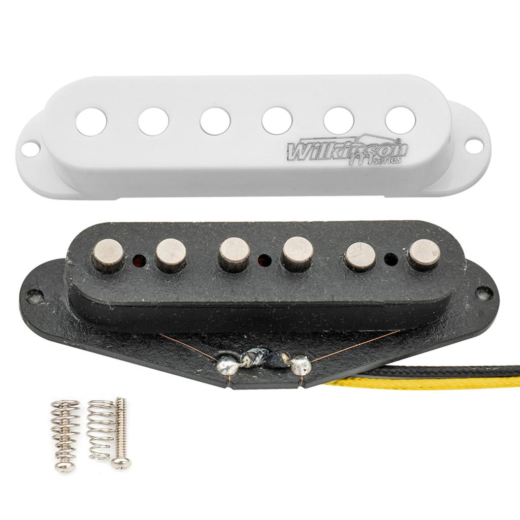 Wilkinson Vintage Tone Alnico V guitar bridge Stratocaster-style pickup, white.