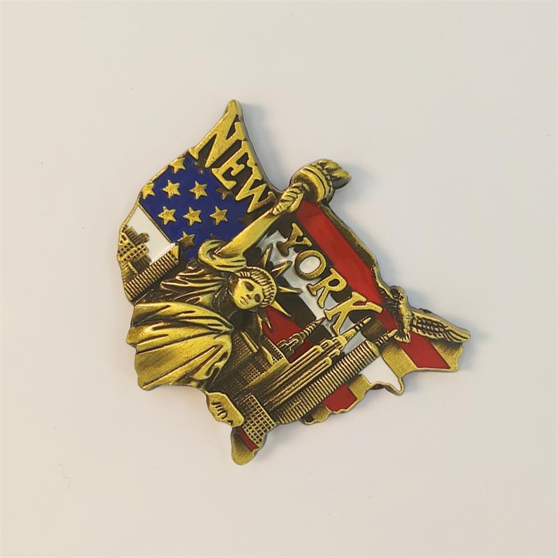 America New York Statue of Liberty 3D Stereoscopic Tourism Souvenirs Metal Decoration home Refrigerator magnets