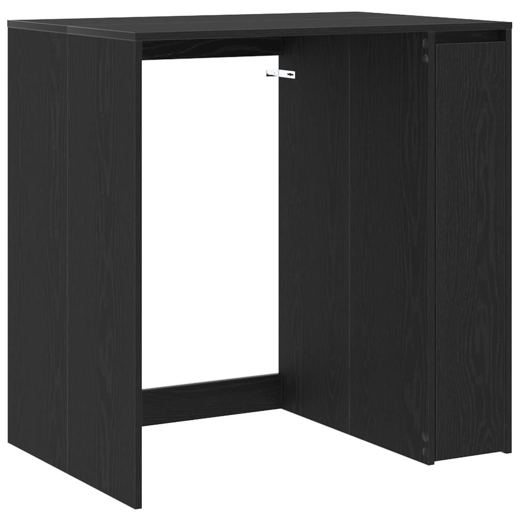 Washing Machine Cabinet Black Oak Look 87 x 60 x 89 cm